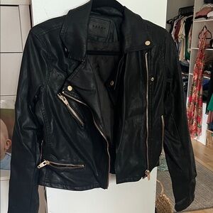 Women's Black faux Leather Jacket XS